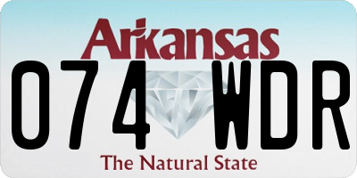 AR license plate 074WDR