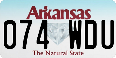 AR license plate 074WDU