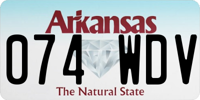 AR license plate 074WDV