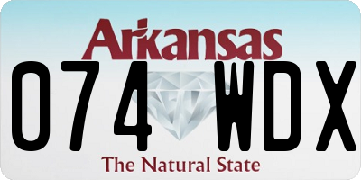 AR license plate 074WDX