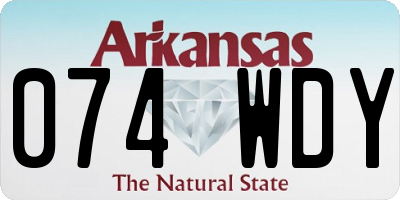AR license plate 074WDY
