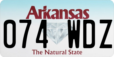 AR license plate 074WDZ