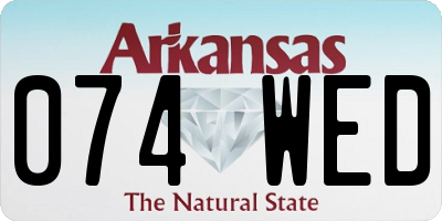 AR license plate 074WED