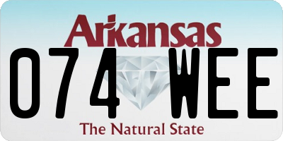 AR license plate 074WEE