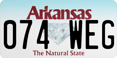 AR license plate 074WEG