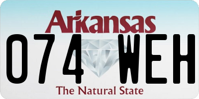 AR license plate 074WEH