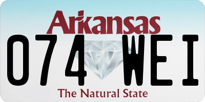 AR license plate 074WEI