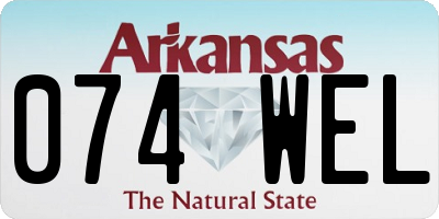 AR license plate 074WEL