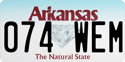 AR license plate 074WEM