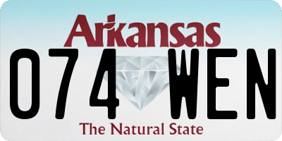 AR license plate 074WEN