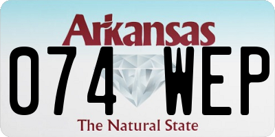 AR license plate 074WEP