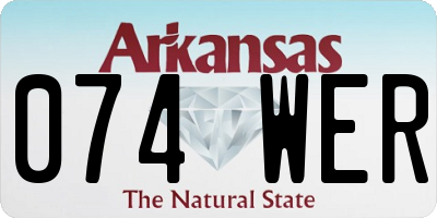 AR license plate 074WER