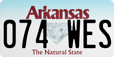 AR license plate 074WES