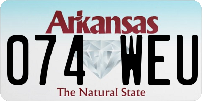 AR license plate 074WEU