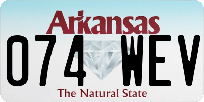 AR license plate 074WEV