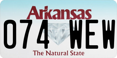 AR license plate 074WEW