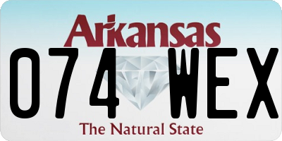 AR license plate 074WEX
