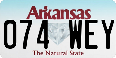 AR license plate 074WEY