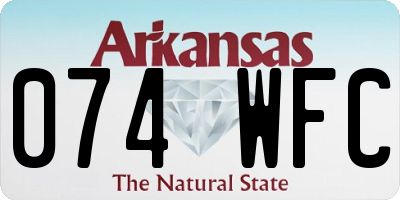 AR license plate 074WFC