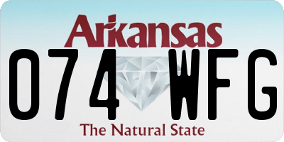 AR license plate 074WFG