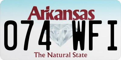 AR license plate 074WFI