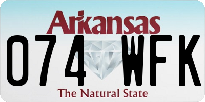 AR license plate 074WFK
