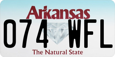 AR license plate 074WFL