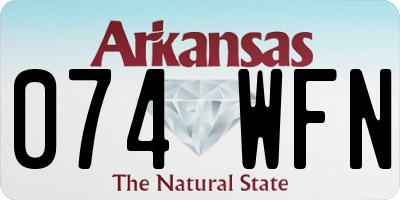 AR license plate 074WFN