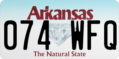 AR license plate 074WFQ