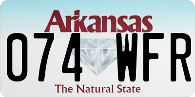 AR license plate 074WFR