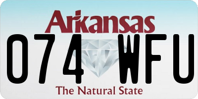 AR license plate 074WFU