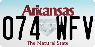 AR license plate 074WFV