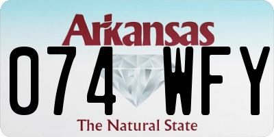AR license plate 074WFY