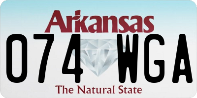 AR license plate 074WGA