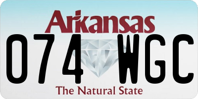 AR license plate 074WGC