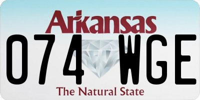 AR license plate 074WGE