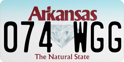 AR license plate 074WGG