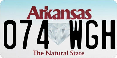 AR license plate 074WGH