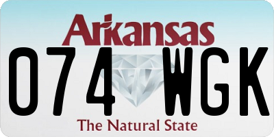 AR license plate 074WGK