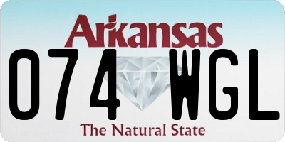 AR license plate 074WGL