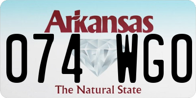 AR license plate 074WGO