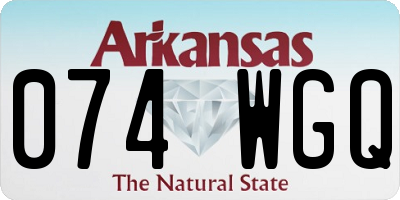 AR license plate 074WGQ