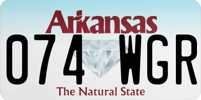 AR license plate 074WGR
