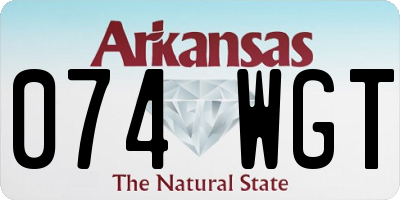 AR license plate 074WGT