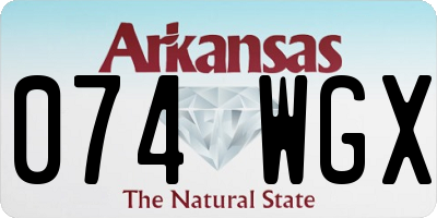 AR license plate 074WGX