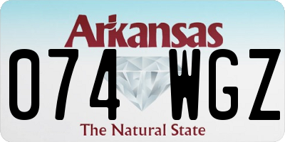 AR license plate 074WGZ