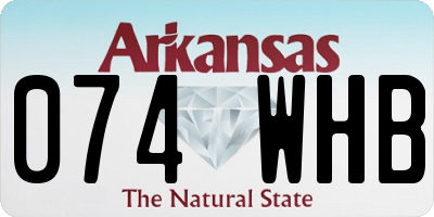 AR license plate 074WHB