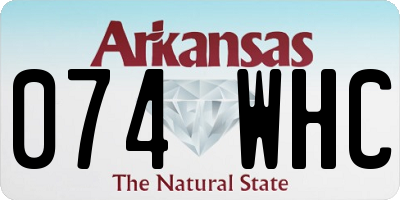 AR license plate 074WHC