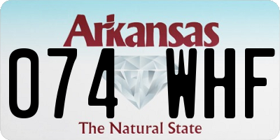 AR license plate 074WHF