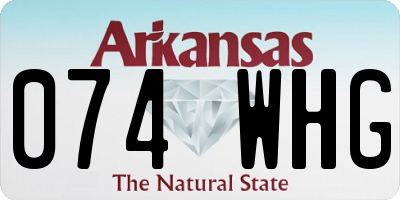 AR license plate 074WHG